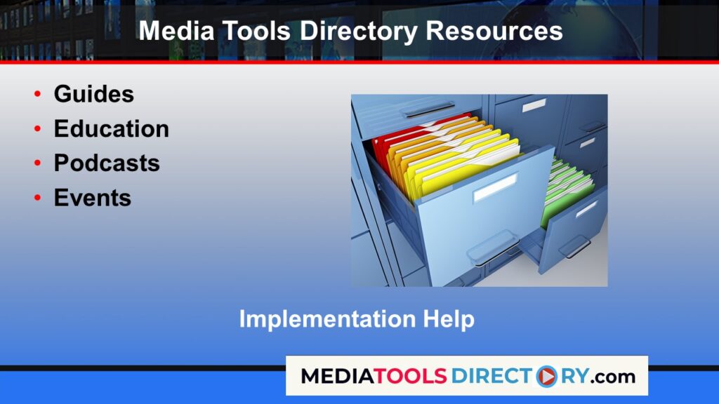 Media Tools Directory Resources